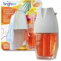 Bright Air 900254, ELECTRIC SCENTED OIL AIR FRESHENER WARMER AND REFILL COMBO, HAWAIIAN BLOSSOMS/PAPAYA BRI900254